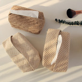 Japoniško stiliaus audinys medvilninės lininės servetėlių dėžutės servetėlių laikiklis namuose Svetainės valgomojo stalo popierinės dėžutės laikymo maišelio dozatoriaus laikiklis