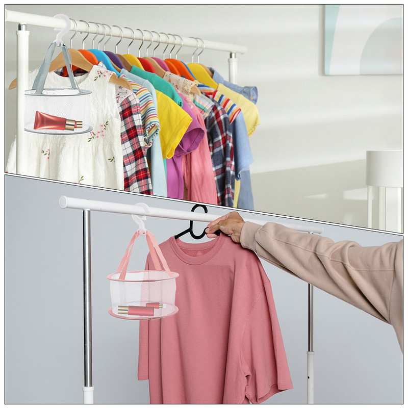 Mrežasta torba za sušenje kista za šminku Viseći stalak za rublje Košara za odjeću Spužve Sušilo