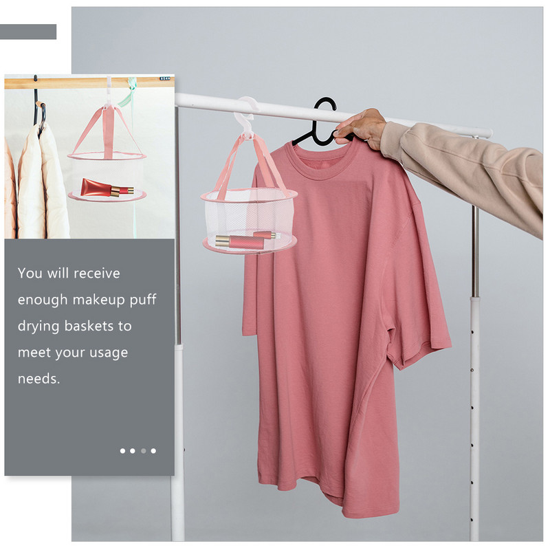 Mrežasta torba za sušenje kista za šminku Viseći stalak za rublje Košara za odjeću Spužve Sušilo