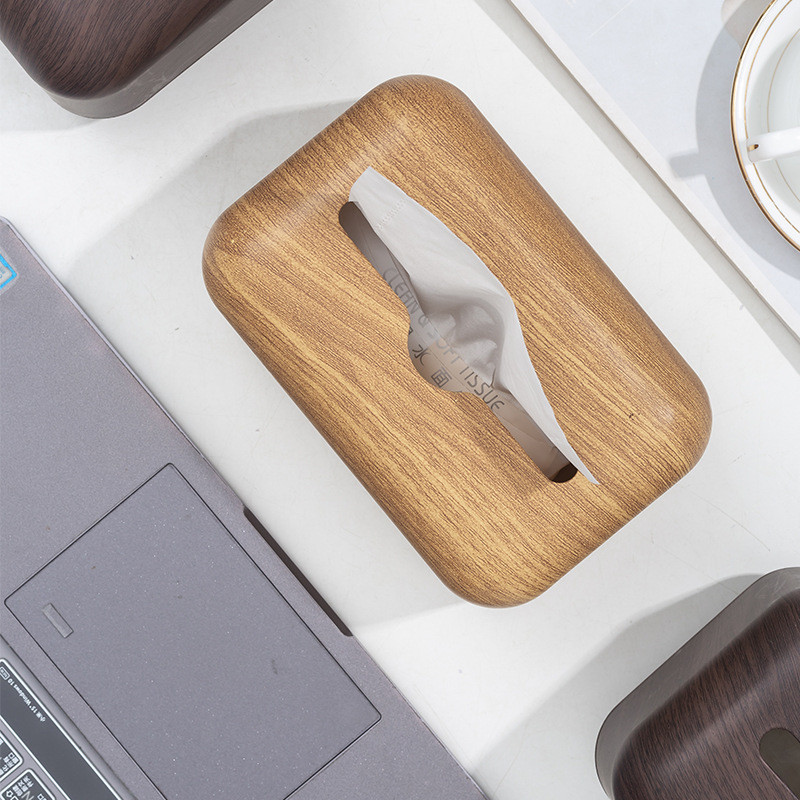 Sidekarp Salvrätikuhoidik Puidust kate ABS WC-paberi ümbriskonteiner Lihtne stiilne kodune auto lauaarvuti korraldaja