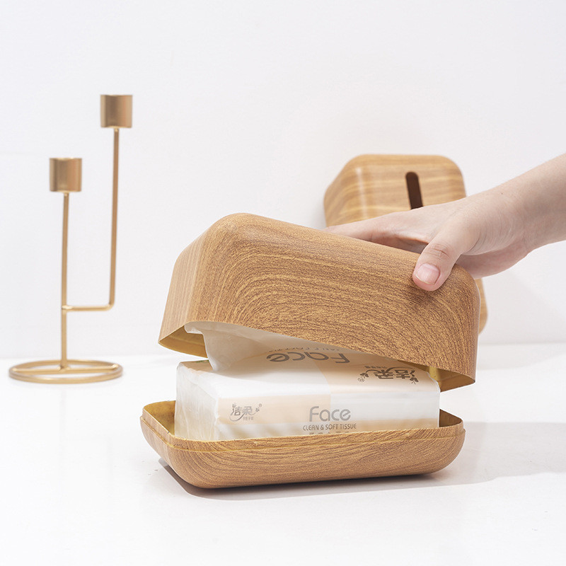 Sidekarp Salvrätikuhoidik Puidust kate ABS WC-paberi ümbriskonteiner Lihtne stiilne kodune auto lauaarvuti korraldaja