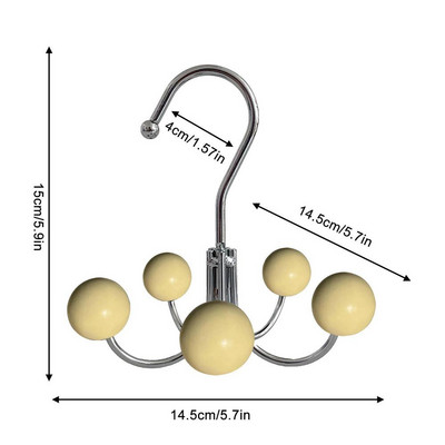 Vješalica za odjeću koja se okreće za 360 stupnjeva, višenamjenska rotirajuća kuka za ormar, vješalica, organizator, torba za šal, kuka za pohranu