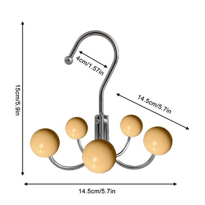Vješalica za odjeću koja se okreće za 360 stupnjeva, višenamjenska rotirajuća kuka za ormar, vješalica, organizator, torba za šal, kuka za pohranu