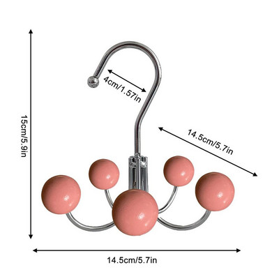 Vješalica za odjeću koja se okreće za 360 stupnjeva, višenamjenska rotirajuća kuka za ormar, vješalica, organizator, torba za šal, kuka za pohranu