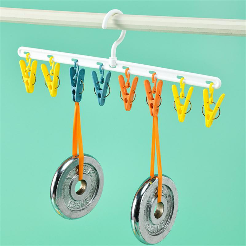 8 gnybtukai plastikiniai Vėjui atsparūs skalbinių segtukai Skalbinių kabykla Drabužių virvė kūdikiams Kojinių rankšluosčių džiovinimo lentynėlė Drabužių kabliukas Vėdiklis Dry