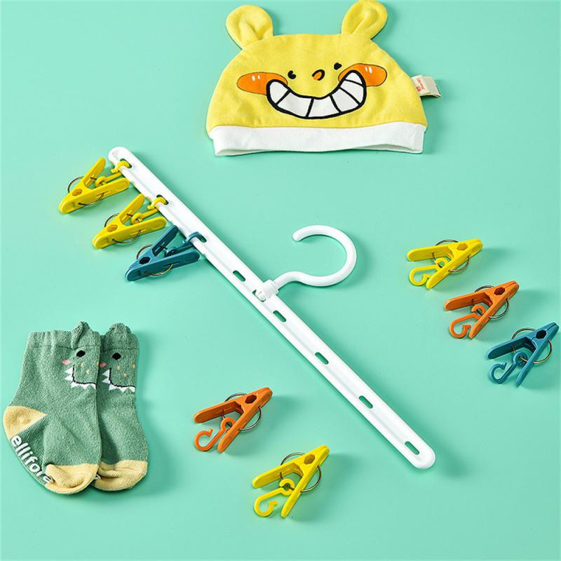 8 gnybtukai plastikiniai Vėjui atsparūs skalbinių segtukai Skalbinių kabykla Drabužių virvė kūdikiams Kojinių rankšluosčių džiovinimo lentynėlė Drabužių kabliukas Vėdiklis Dry