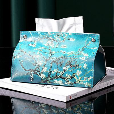 Audinių dėžutė Lengva prabangi svetainė Creative Nordic Ins Wind Storage Automobilinė PU odos siurbimo popierinė dėžutė