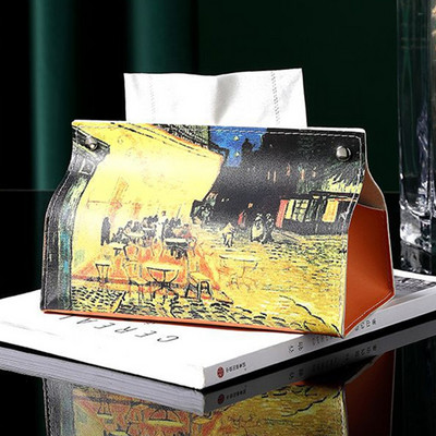 Audinių dėžutė Lengva prabangi svetainė Creative Nordic Ins Wind Storage Automobilinė PU odos siurbimo popierinė dėžutė