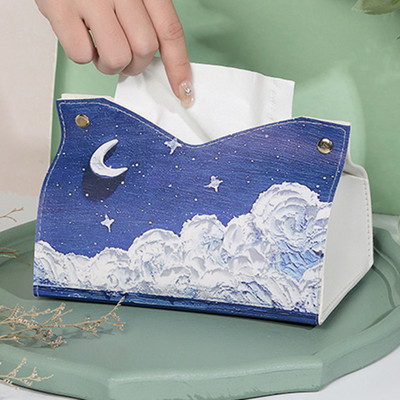 Audinių dėžutė Lengva prabangi svetainė Creative Nordic Ins Wind Storage Automobilinė PU odos siurbimo popierinė dėžutė