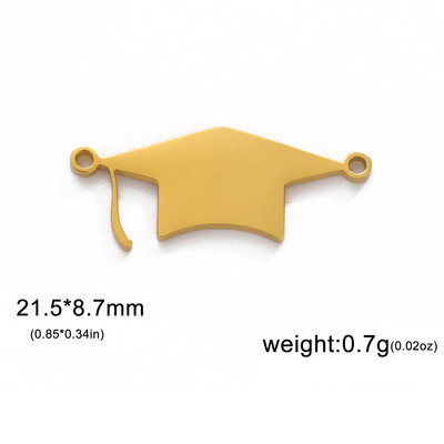 EUEAVAN 5 kom. Privjesci za diplomske prvostupničke kape Privjesak od nehrđajućeg čelika za izradu nakita Sveučilišna ceremonija Ogrlica DIY