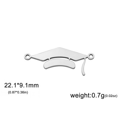 EUEAVAN 5 kom. Privjesci za diplomske prvostupničke kape Privjesak od nehrđajućeg čelika za izradu nakita Sveučilišna ceremonija Ogrlica DIY
