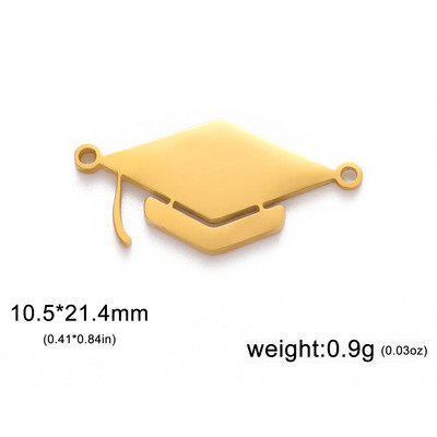 EUEAVAN 5 kom. Privjesci za diplomske prvostupničke kape Privjesak od nehrđajućeg čelika za izradu nakita Sveučilišna ceremonija Ogrlica DIY