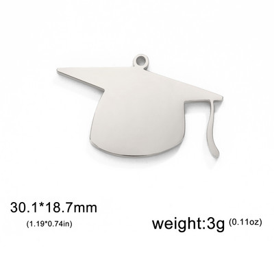 EUEAVAN 5 kom. Privjesci za diplomske prvostupničke kape Privjesak od nehrđajućeg čelika za izradu nakita Sveučilišna ceremonija Ogrlica DIY