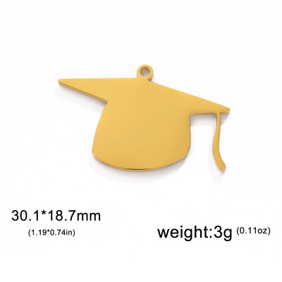 EUEAVAN 5 kom. Privjesci za diplomske prvostupničke kape Privjesak od nehrđajućeg čelika za izradu nakita Sveučilišna ceremonija Ogrlica DIY