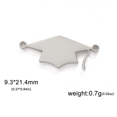 EUEAVAN 5 kom. Privjesci za diplomske prvostupničke kape Privjesak od nehrđajućeg čelika za izradu nakita Sveučilišna ceremonija Ogrlica DIY