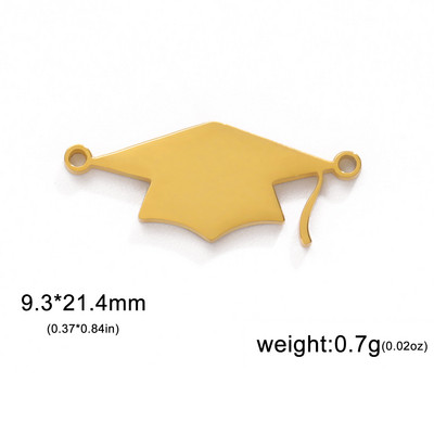 EUEAVAN 5 kom. Privjesci za diplomske prvostupničke kape Privjesak od nehrđajućeg čelika za izradu nakita Sveučilišna ceremonija Ogrlica DIY