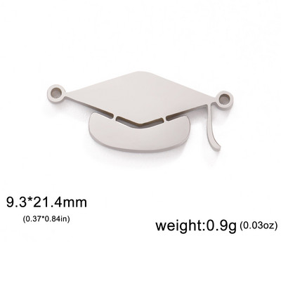 EUEAVAN 5 kom. Privjesci za diplomske prvostupničke kape Privjesak od nehrđajućeg čelika za izradu nakita Sveučilišna ceremonija Ogrlica DIY