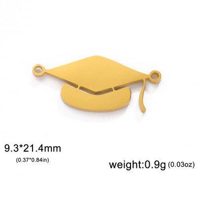 EUEAVAN 5 kom. Privjesci za diplomske prvostupničke kape Privjesak od nehrđajućeg čelika za izradu nakita Sveučilišna ceremonija Ogrlica DIY