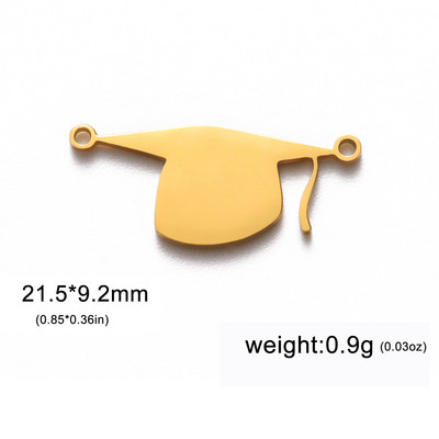 EUEAVAN 5 kom. Privjesci za diplomske prvostupničke kape Privjesak od nehrđajućeg čelika za izradu nakita Sveučilišna ceremonija Ogrlica DIY