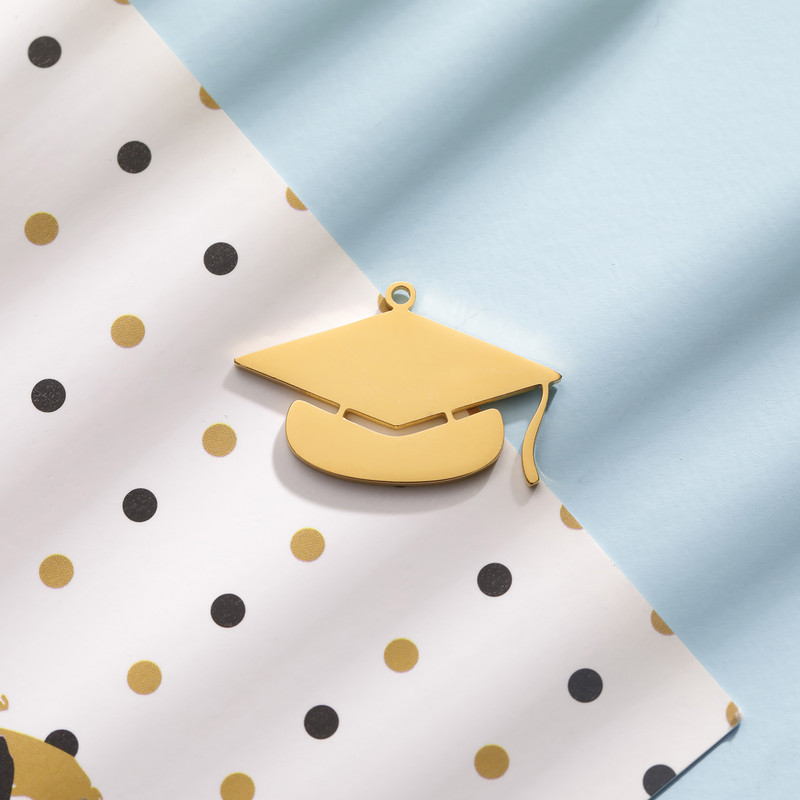 EUEAVAN 5 kom. Privjesci za diplomske prvostupničke kape Privjesak od nehrđajućeg čelika za izradu nakita Sveučilišna ceremonija Ogrlica DIY