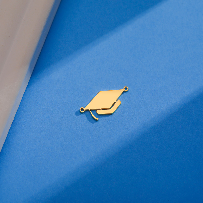 EUEAVAN 5 kom. Privjesci za diplomske prvostupničke kape Privjesak od nehrđajućeg čelika za izradu nakita Sveučilišna ceremonija Ogrlica DIY