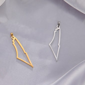 EUEAVAN 5vnt Izraelio Palestinos žemėlapis Pakabukai nerūdijančio plieno pakabukai arabiški Moterys Vyrai Papuošalai Gamyba Priedai Didmeninė prekyba