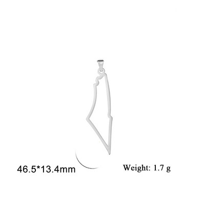 EUEAVAN 5vnt Izraelio Palestinos žemėlapis Pakabukai nerūdijančio plieno pakabukai arabiški Moterys Vyrai Papuošalai Gamyba Priedai Didmeninė prekyba