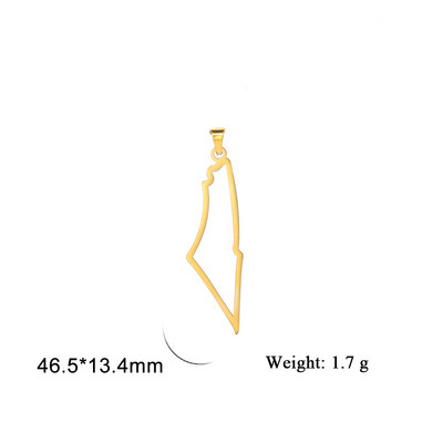 EUEAVAN 5vnt Izraelio Palestinos žemėlapis Pakabukai nerūdijančio plieno pakabukai arabiški Moterys Vyrai Papuošalai Gamyba Priedai Didmeninė prekyba