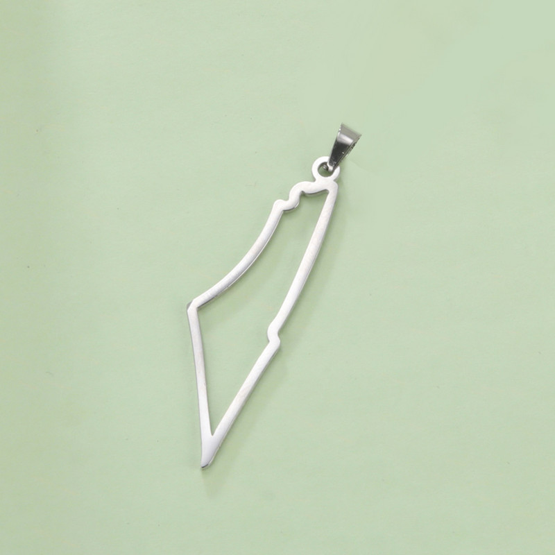 EUEAVAN 5vnt Izraelio Palestinos žemėlapis Pakabukai nerūdijančio plieno pakabukai arabiški Moterys Vyrai Papuošalai Gamyba Priedai Didmeninė prekyba