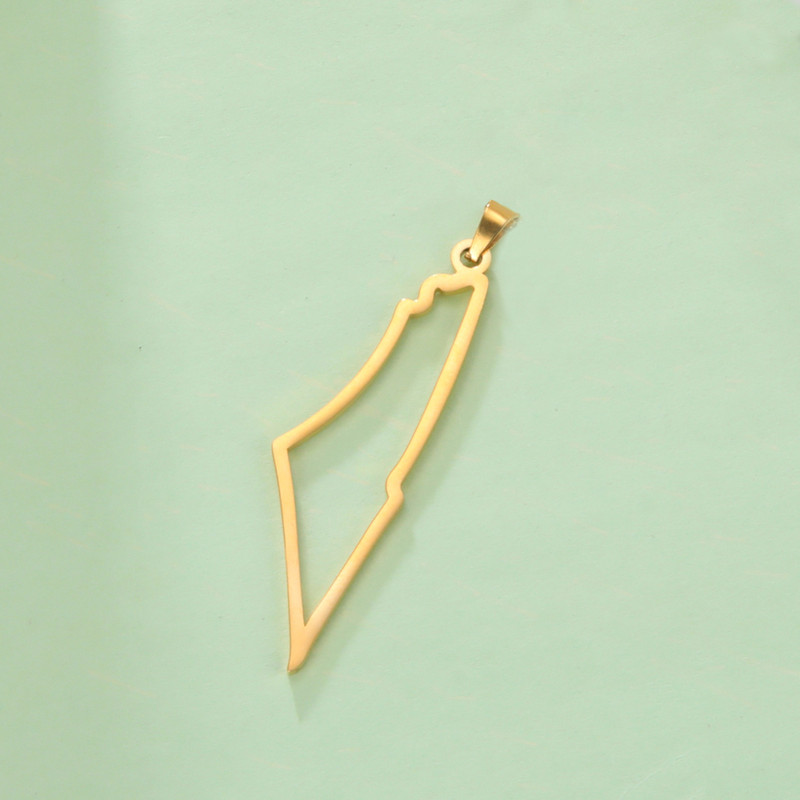 EUEAVAN 5vnt Izraelio Palestinos žemėlapis Pakabukai nerūdijančio plieno pakabukai arabiški Moterys Vyrai Papuošalai Gamyba Priedai Didmeninė prekyba