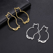 EUEAVAN 5kom Slatka mačka Mačić Privjesci od nehrđajućeg čelika Privjesak za Naušnice Ogrlica Narukvica Pribor za izradu nakita Veleprodaja