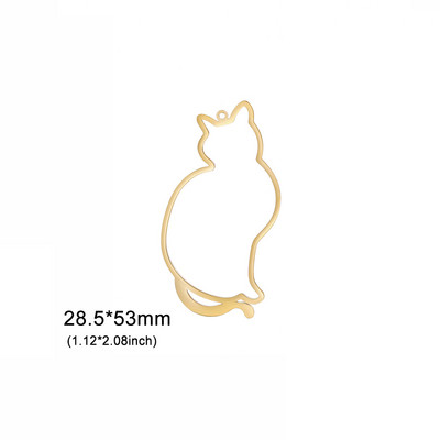 EUEAVAN 5kom Slatka mačka Mačić Privjesci od nehrđajućeg čelika Privjesak za Naušnice Ogrlica Narukvica Pribor za izradu nakita Veleprodaja