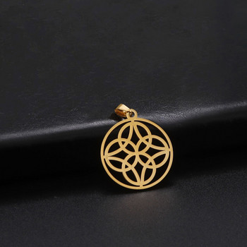 EUEAVAN 5 бр. Witch Knot Charms за изработка на бижута Неръждаема стомана Witch Celtics Knot Amulet Charm, висулка Направи си сам, колие, обеци