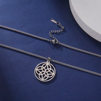 EUEAVAN 5 бр. Witch Knot Charms за изработка на бижута Неръждаема стомана Witch Celtics Knot Amulet Charm, висулка Направи си сам, колие, обеци