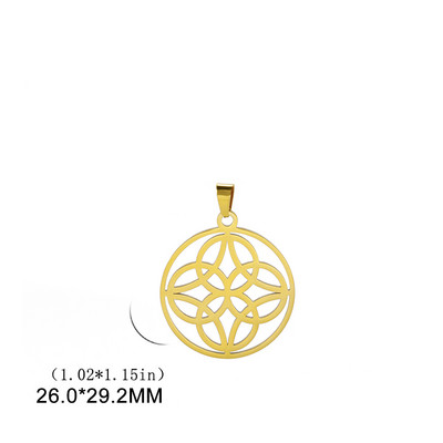 EUEAVAN 5db boszorkánycsomós bűbáj ékszerkészítéshez rozsdamentes acél boszorkány kelták csomós amulett bájos medál barkács nyaklánc fülbevaló