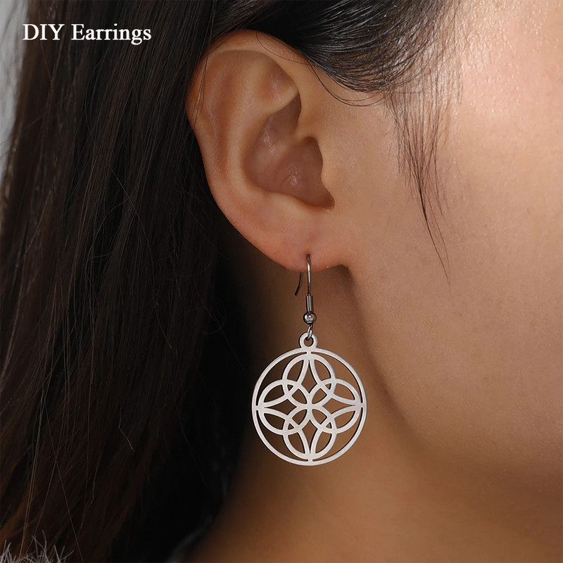 EUEAVAN 5db boszorkánycsomós bűbáj ékszerkészítéshez rozsdamentes acél boszorkány kelták csomós amulett bájos medál barkács nyaklánc fülbevaló