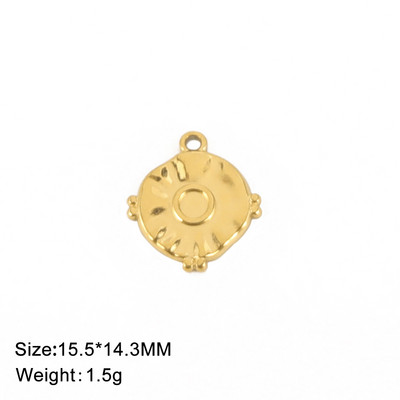 EUEAVAN 5 komada zlatnih privjesaka od nehrđajućeg čelika za izradu nakita, ogrlica, naušnice, privjesak, ženski DIY dodaci za nakit