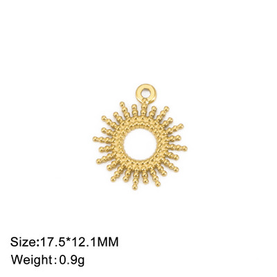 EUEAVAN 5 komada zlatnih privjesaka od nehrđajućeg čelika za izradu nakita, ogrlica, naušnice, privjesak, ženski DIY dodaci za nakit