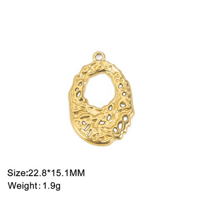 EUEAVAN 5 komada zlatnih privjesaka od nehrđajućeg čelika za izradu nakita, ogrlica, naušnice, privjesak, ženski DIY dodaci za nakit