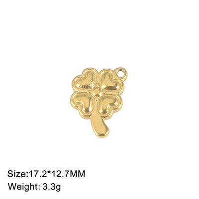 EUEAVAN 5 komada zlatnih privjesaka od nehrđajućeg čelika za izradu nakita, ogrlica, naušnice, privjesak, ženski DIY dodaci za nakit