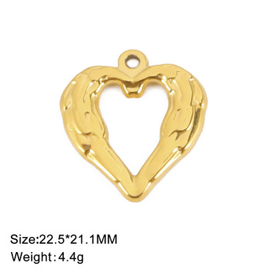 EUEAVAN 5 komada zlatnih privjesaka od nehrđajućeg čelika za izradu nakita, ogrlica, naušnice, privjesak, ženski DIY dodaci za nakit