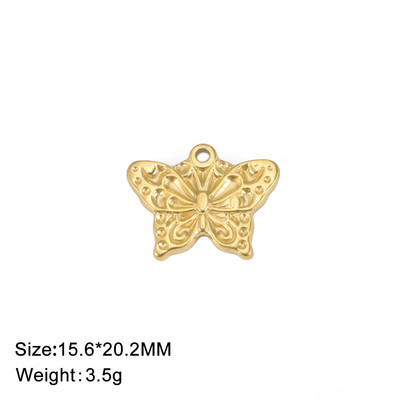 EUEAVAN 5 komada zlatnih privjesaka od nehrđajućeg čelika za izradu nakita, ogrlica, naušnice, privjesak, ženski DIY dodaci za nakit