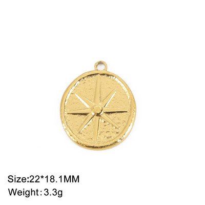 EUEAVAN 5 komada zlatnih privjesaka od nehrđajućeg čelika za izradu nakita, ogrlica, naušnice, privjesak, ženski DIY dodaci za nakit