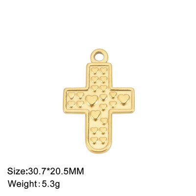 EUEAVAN 5 komada zlatnih privjesaka od nehrđajućeg čelika za izradu nakita, ogrlica, naušnice, privjesak, ženski DIY dodaci za nakit