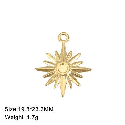 EUEAVAN 5 komada zlatnih privjesaka od nehrđajućeg čelika za izradu nakita, ogrlica, naušnice, privjesak, ženski DIY dodaci za nakit