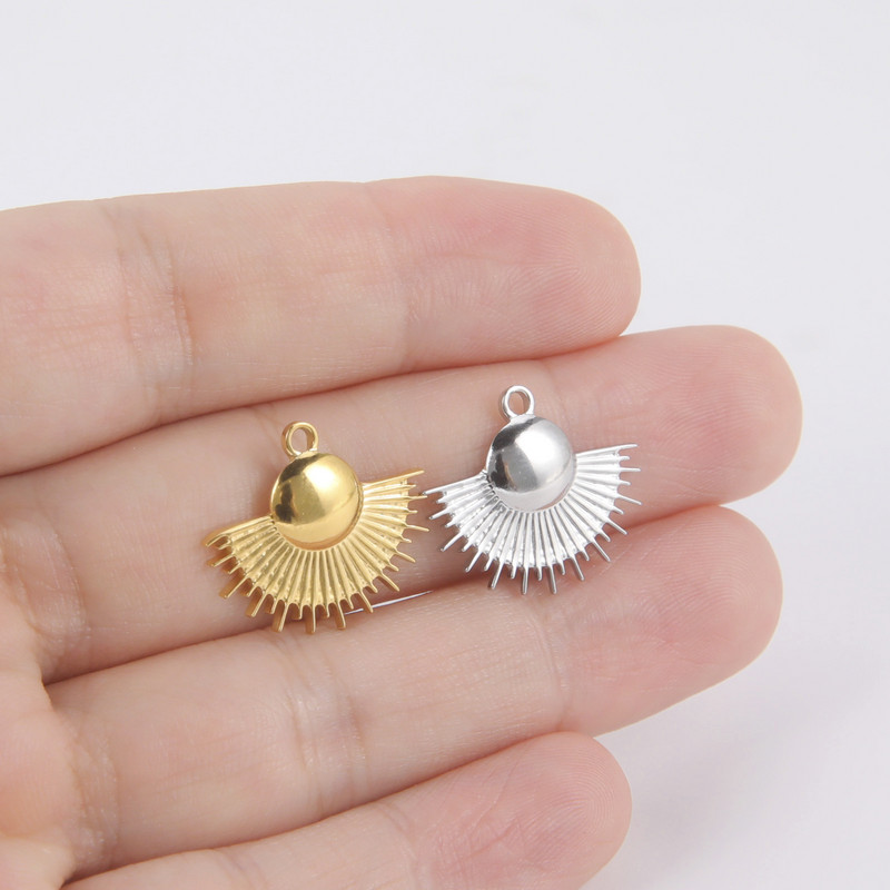 EUEAVAN 5 komada zlatnih privjesaka od nehrđajućeg čelika za izradu nakita, ogrlica, naušnice, privjesak, ženski DIY dodaci za nakit