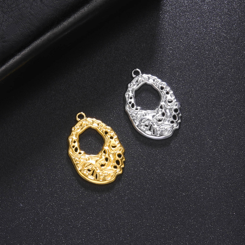 EUEAVAN 5 komada zlatnih privjesaka od nehrđajućeg čelika za izradu nakita, ogrlica, naušnice, privjesak, ženski DIY dodaci za nakit