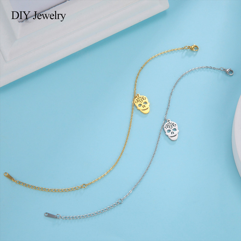 EUEAVAN 5 tk roostevabast terasest filigraansed koljuvõrud ehete valmistamiseks väikeste ripatsidega käevõru kaelakee DIY tarvikud