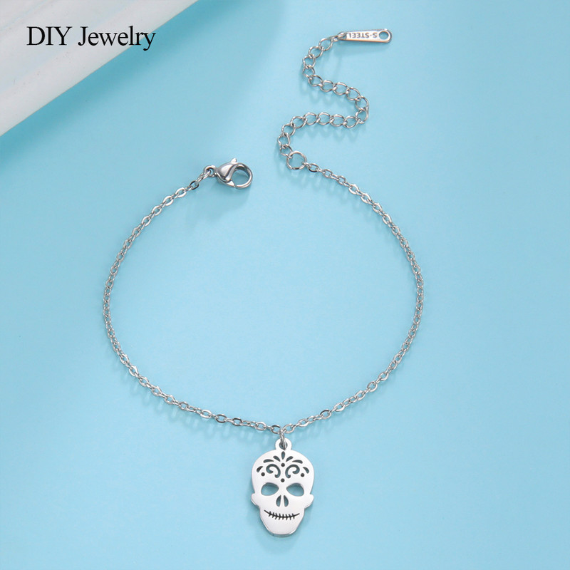 EUEAVAN 5 tk roostevabast terasest filigraansed koljuvõrud ehete valmistamiseks väikeste ripatsidega käevõru kaelakee DIY tarvikud