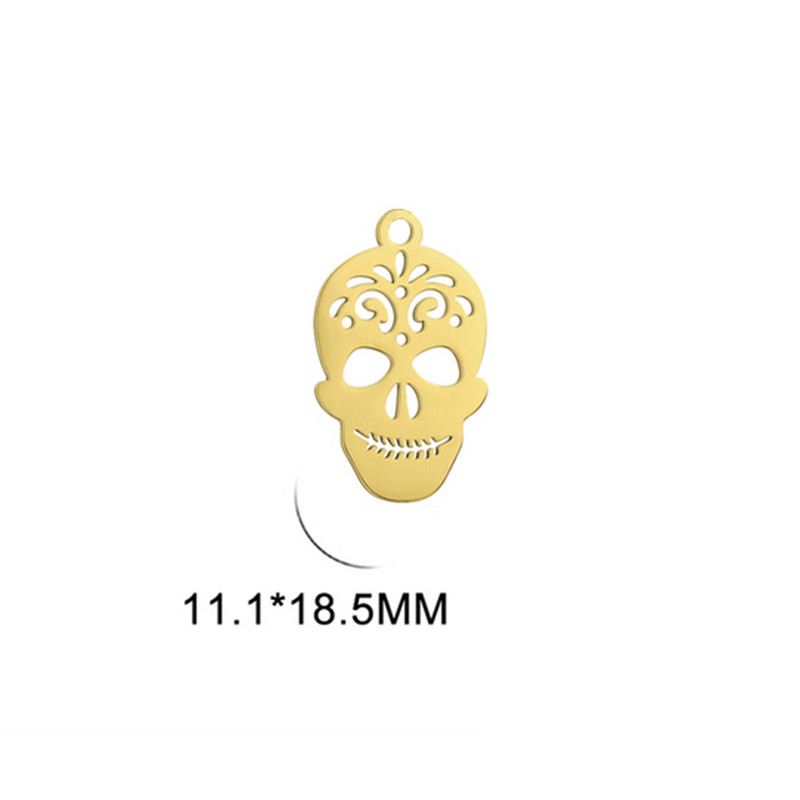 EUEAVAN 5 tk roostevabast terasest filigraansed koljuvõrud ehete valmistamiseks väikeste ripatsidega käevõru kaelakee DIY tarvikud